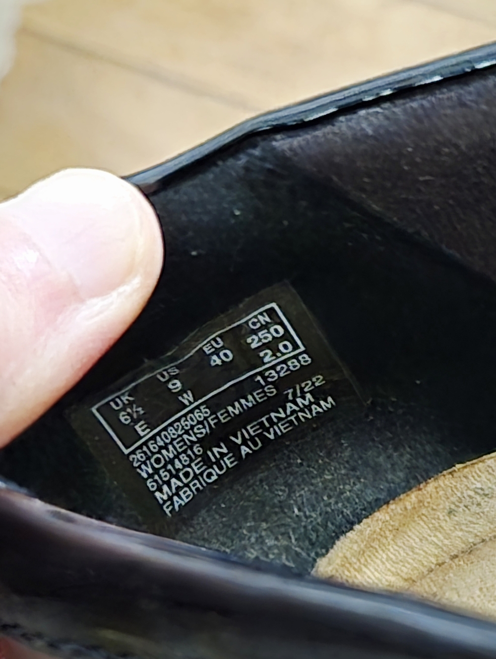 Clarks Women's Sharon Gracie Penny Loafers in Black Patent Combi Tweed, size 9 - Picture 12 of 12